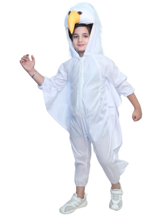 Kids White Jatayu Eagle Bird Costume